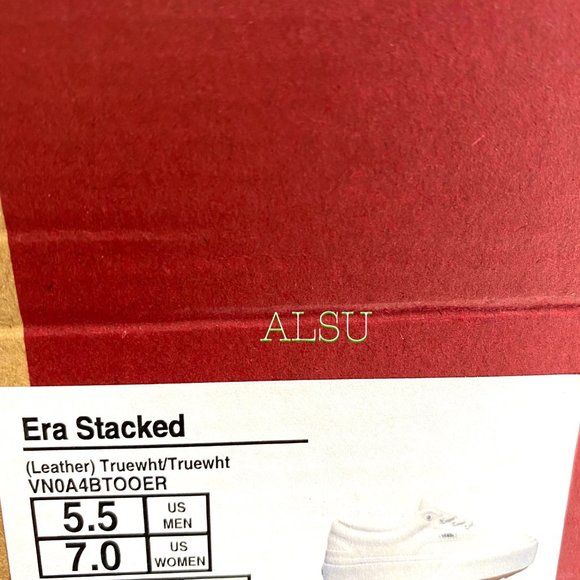 VANS ERA STACKED PLATFORM Low Top LEATHER White Shoes Women’s Size VN0A4BTOOER - Picture 9 of 9